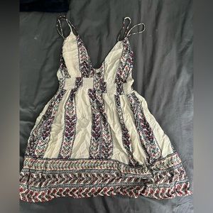 Blush Floral V-Neck Mini dress